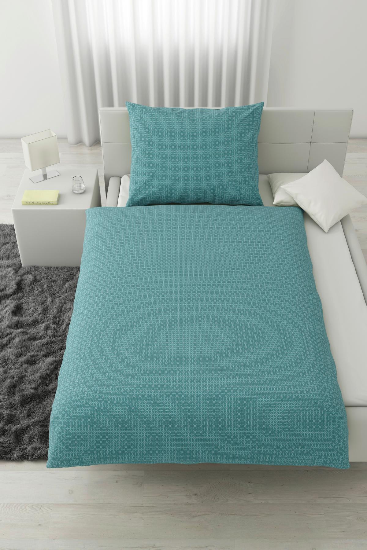 BETTWÄSCHESET LAURA - Blau, Konventionell, Textil (160/210cm) - Modern Living