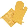Topflappen und Handschuh Honeycomb - Gelb/Weiß, LIFESTYLE, Textil (18/32cm) - Mömax modern living Topflappen und Handschuh Honeycomb - Gelb/Weiß, LIFESTYLE, Textil (18/32cm) - Mömax modern living