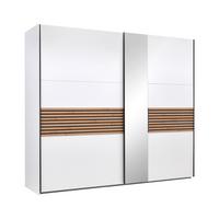 SZAFA PRZESUWNA/PODWIESZ.DRZWI LEO -EXKLUSIV- - biały/czarny, Konventionell, materiał drewnopochodny/metal (250/216/65cm) - Premium Living