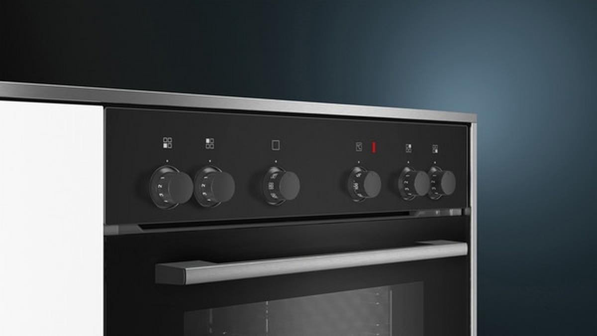Einbauherd HE010FBA0 Schwarz/Edelstahl - MODERN (59,4/59,5/54,8cm) - Siemens