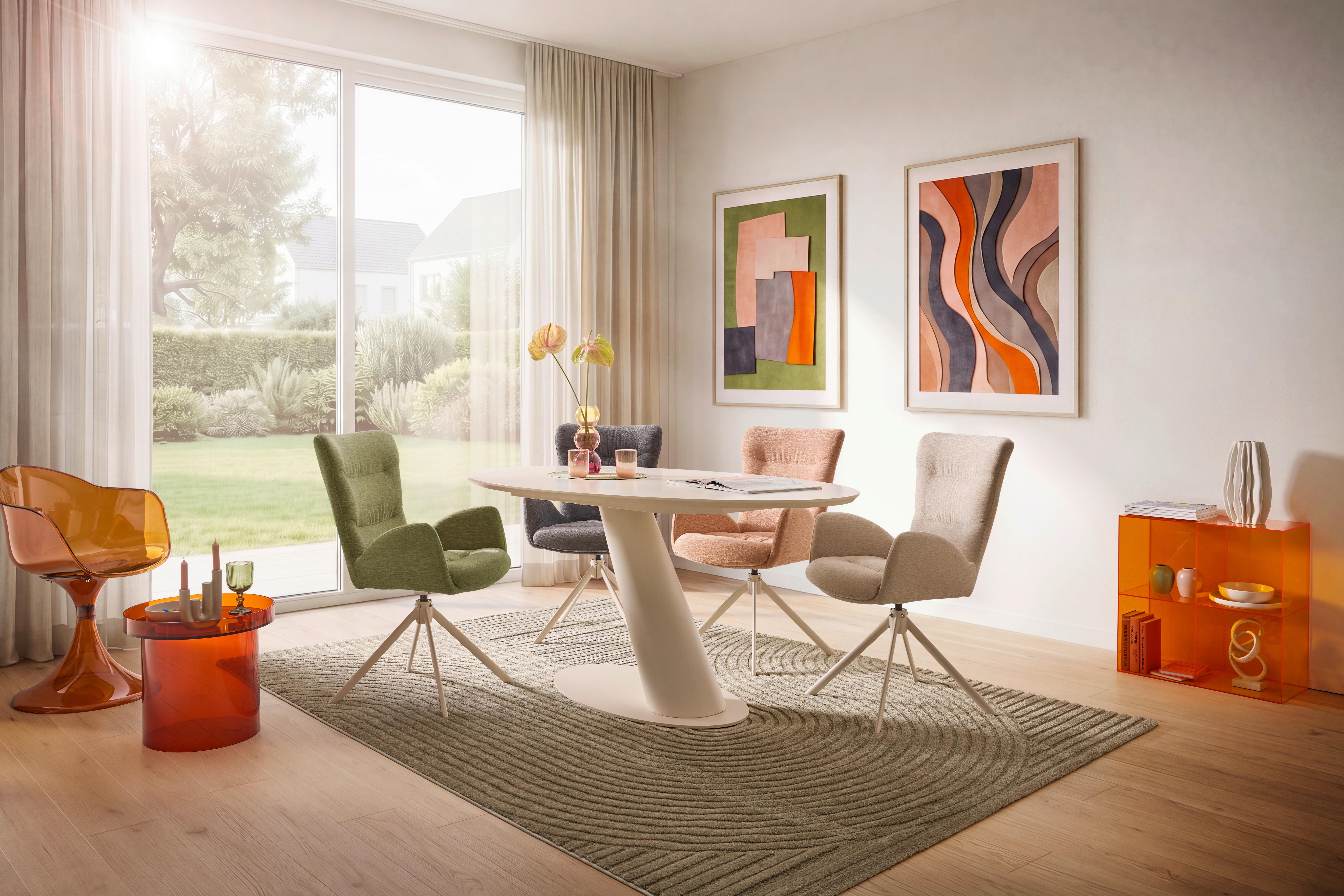 MATBORD STEVEN - beige, Design, metall/trämaterial (180/95/76cm) - Mömax