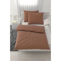 Posteljina Dobby Streif 200x200/2x60x80cm - mokka, tekstil (200/200cm) - Mömax