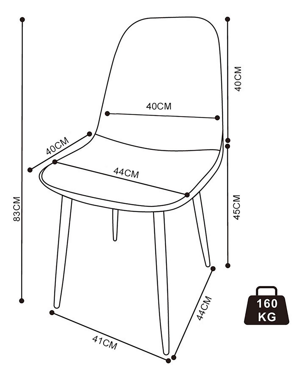 STUHL-SET FIOLO - Schwarz/Mintgrün, Design, Holzwerkstoff/Metall (41/85/44cm) - MID.YOU