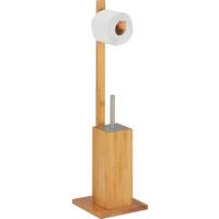 Wc-bürstenkombination In Naturfarben/edelstahlfarben - Edelstahlfarben/Naturfarben, Modern, Holz/Kunststoff (19/70,5/19cm) - Mömax