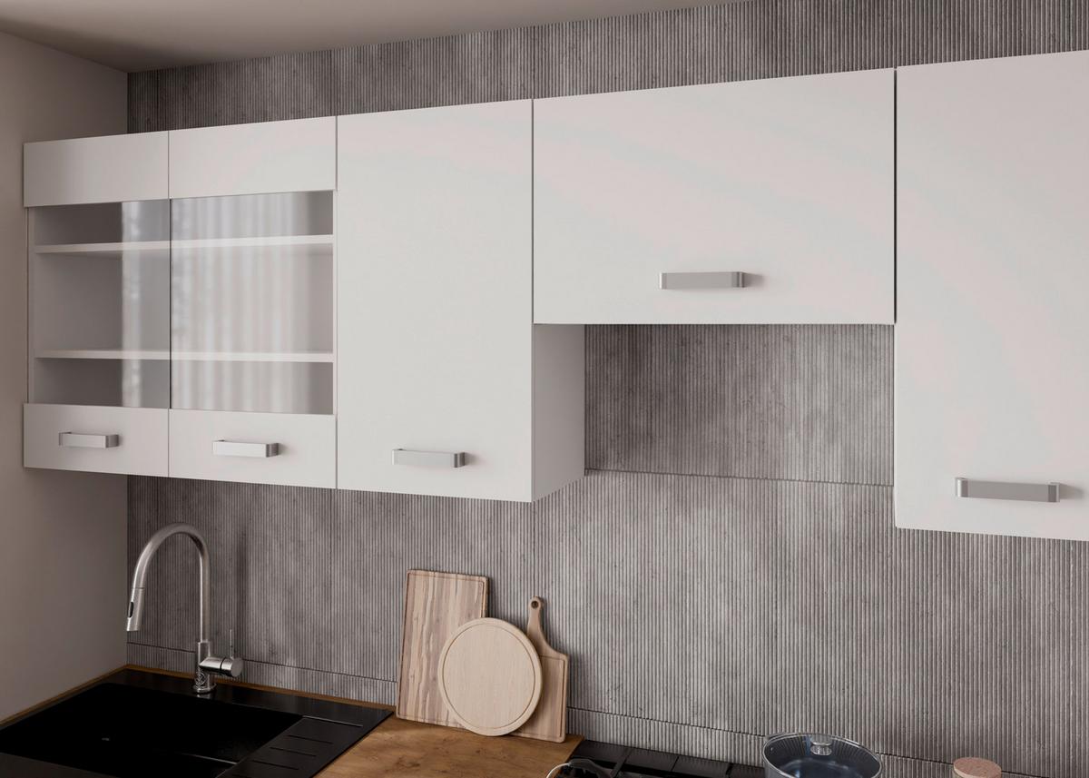 Blok Kuhinja Eko - boja hrasta/bela, Moderno, staklo/pločasti materijal (260/218/60cm) - Modern Living