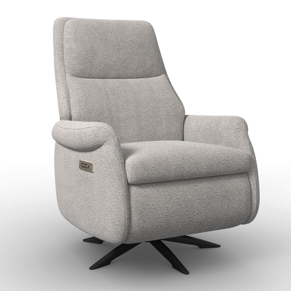 Relaks Fotelja Alice - svijetlo siva/crna, Moderno, drvo/metal (76/110/90cm) - Bessagi Home