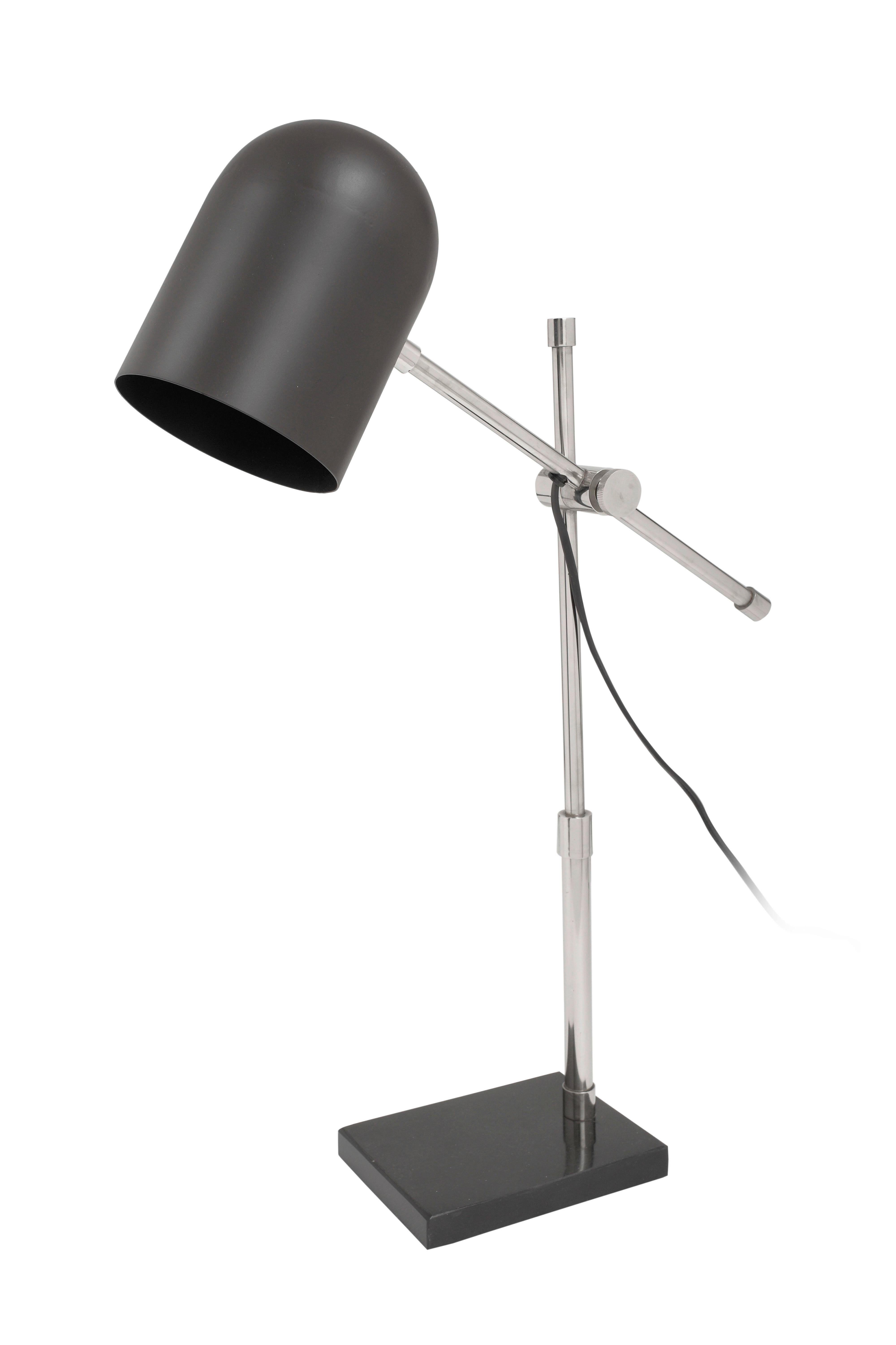 Stehleuchte 9elsy-Siv - Silberfarben/Schwarz, Design, Kunststoff/Stein (12/54/46cm) - Kayoom