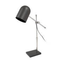 Stehleuchte 9elsy-Siv - Silberfarben/Schwarz, Design, Kunststoff/Stein (12/54/46cm) - Kayoom