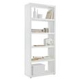 Regal Space - aluminij/bela, Konvencionalno, umetna masa/leseni material (83/203/35cm)