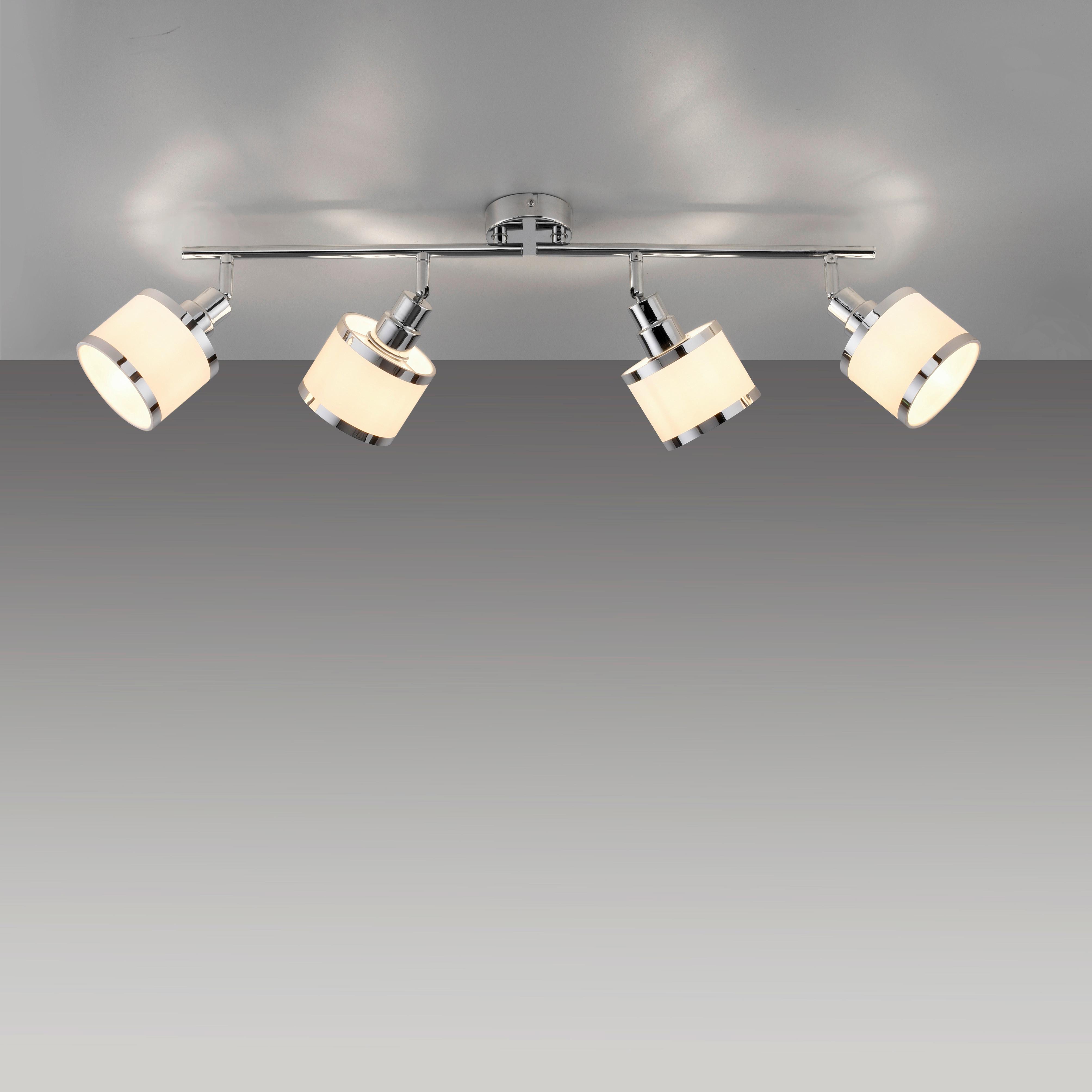 LAMPA SUFITOWA LED ACCOR - kolor chromowy, Modern, tworzywo sztuczne/metal (78/78/13-22cm)