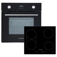Backofenset ASET6006600l ca. 59,5/59/55 cm Schwarz - Schwarz, Trend, Glas/Metall (59,5/59/55cm) - Respekta