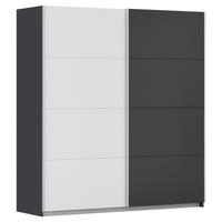 Ormar S Kliznim Vratima Subito - bijela/boje grafita, Moderno, drvni materijal/metal (181/197/61cm) - Modern Living