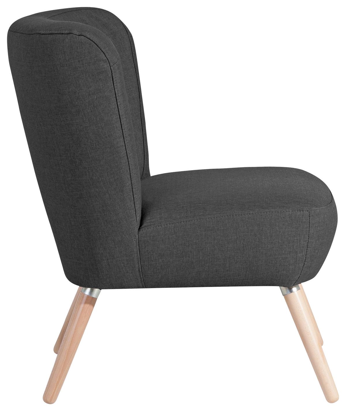 SESSEL NEELE - Buchefarben/Schwarz, Design, Holz/Textil (69/80/68cm) - Max Winzer