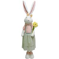 Osterhase Rabbit Hellgrün/Pink/Weiß - Pink/Gelb, Kunststoff/Textil (52/140-190/32cm) - Mömax