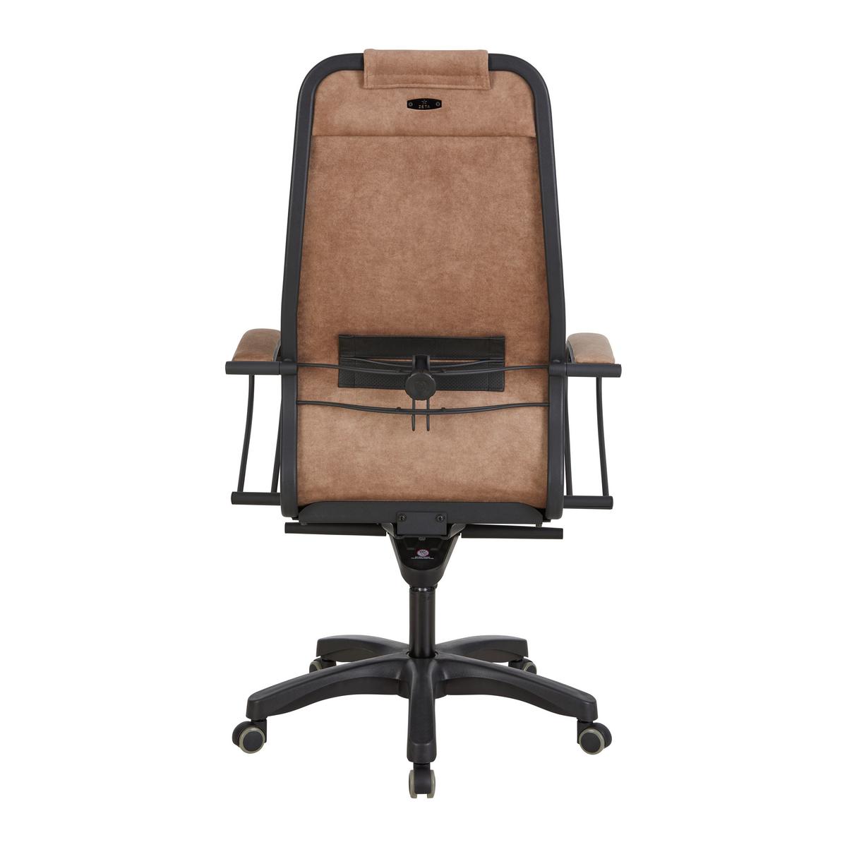 Chefsessel Zora II Comfort in Beige - Beige/Messingfarben, Modern, Textil/Metall (68/124-134/71cm) - Premium Living