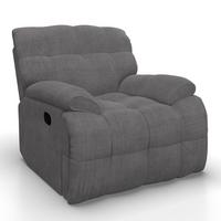 Scaun de relaxare NATALIE - gri închis, Modern, lemn/textil (98/94/106cm) - Bessagi Home