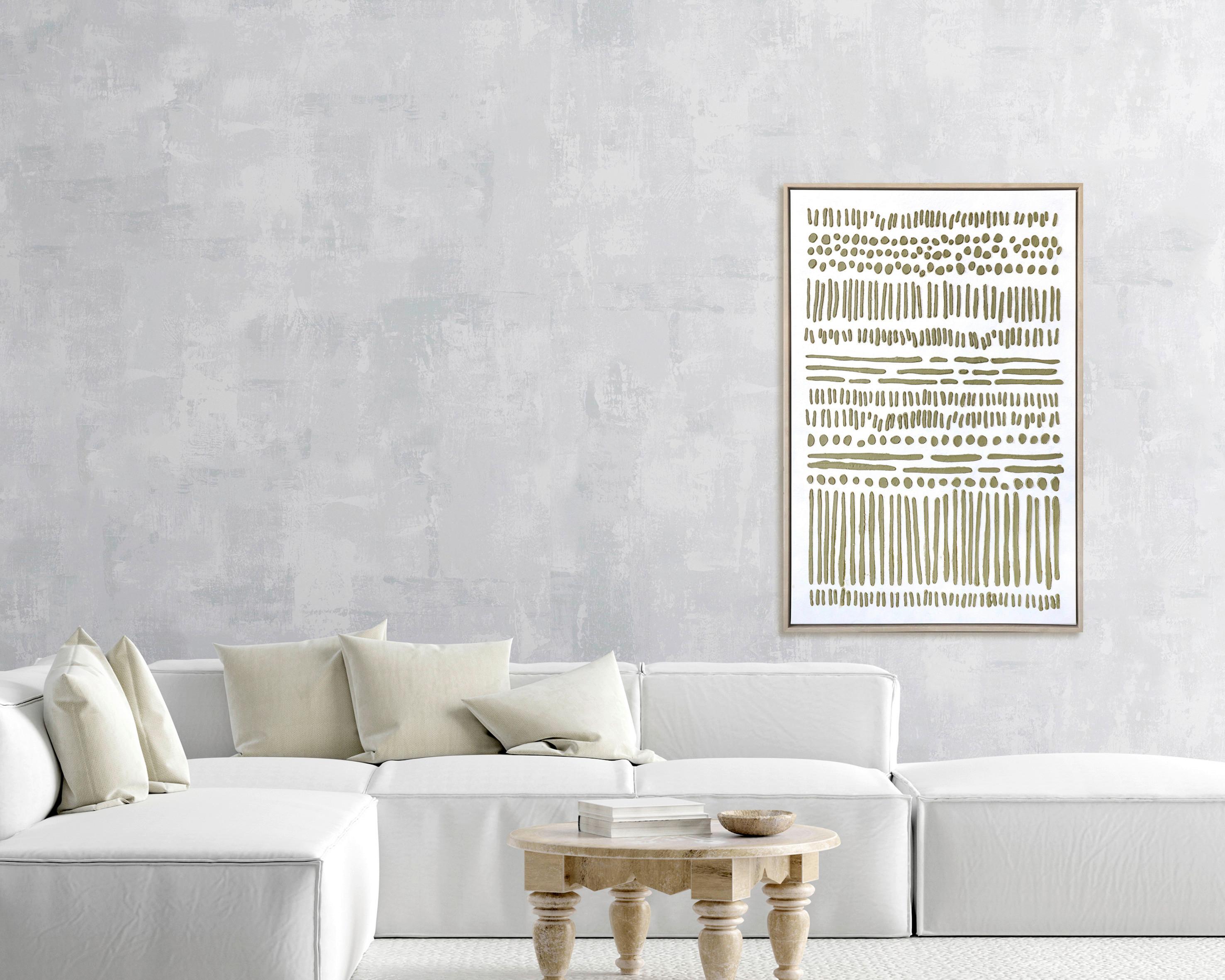 Keilrahmenbild Lotta Grün/Natur/Gold ca. 60x90cm - Goldfarben/Naturfarben, MODERN, Holzwerkstoff/Kunststoff (60/90cm) - Mömax
