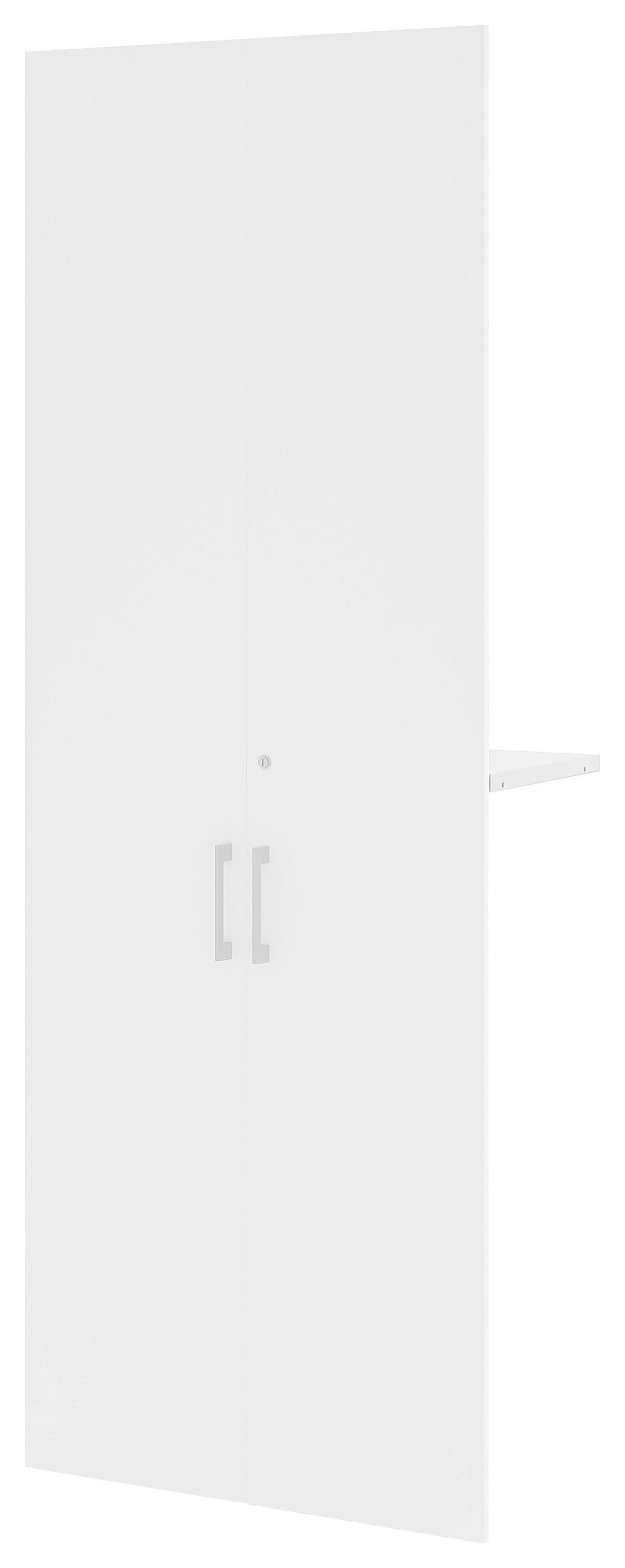 Türenset Big Profi Office - Weiss/Alufarben, Modern, Holzwerkstoff/Metall (77/211/40cm) - Mömax