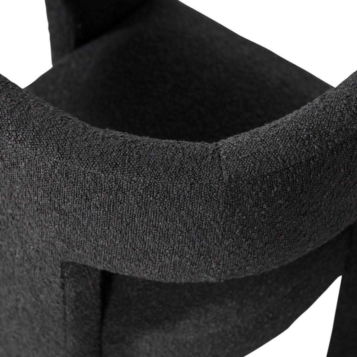 Sessel Tiwa Dunkelgrau Bouclé - Dunkelgrau, Design, Textil (64/70/64cm) - Livetastic