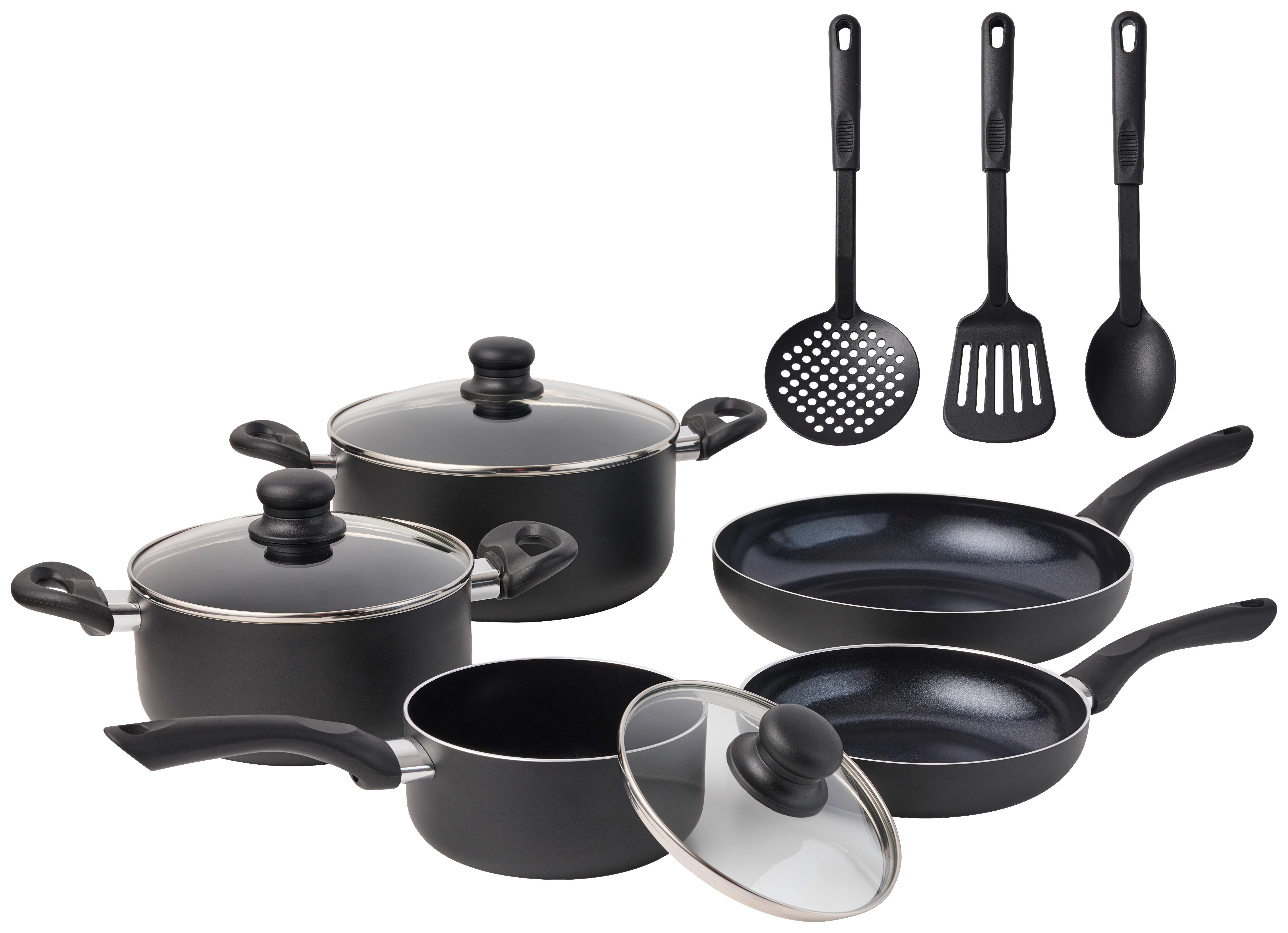 ZESTAW GARNKÓW HC20168S8 - czarny/przezroczysty, Basics, tworzywo sztuczne/metal - Homeware Profession.