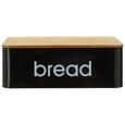 Brotbox Norman in Schwarz - Schwarz, LIFESTYLE, Holz/Metall (33/21/10,5cm) - MÖMAX modern living