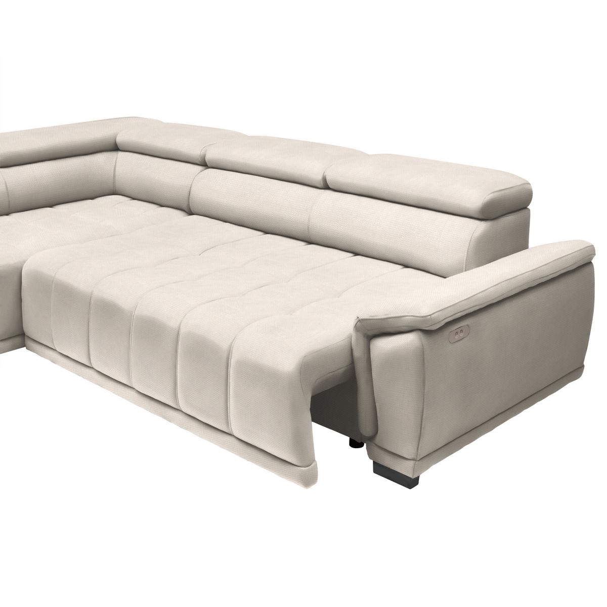 Kutna Garnitura Gremio - boje sedefa/crna, Moderno, tekstil/plastika (206/283cm) - Modern Living