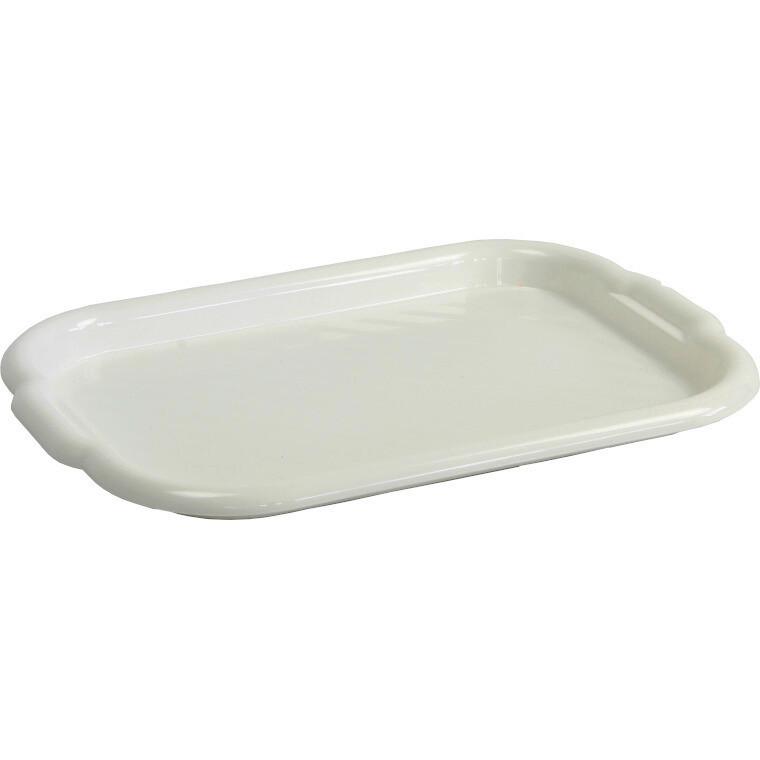 Tálca Domotti - fehér, műanyag (40/28/3cm)