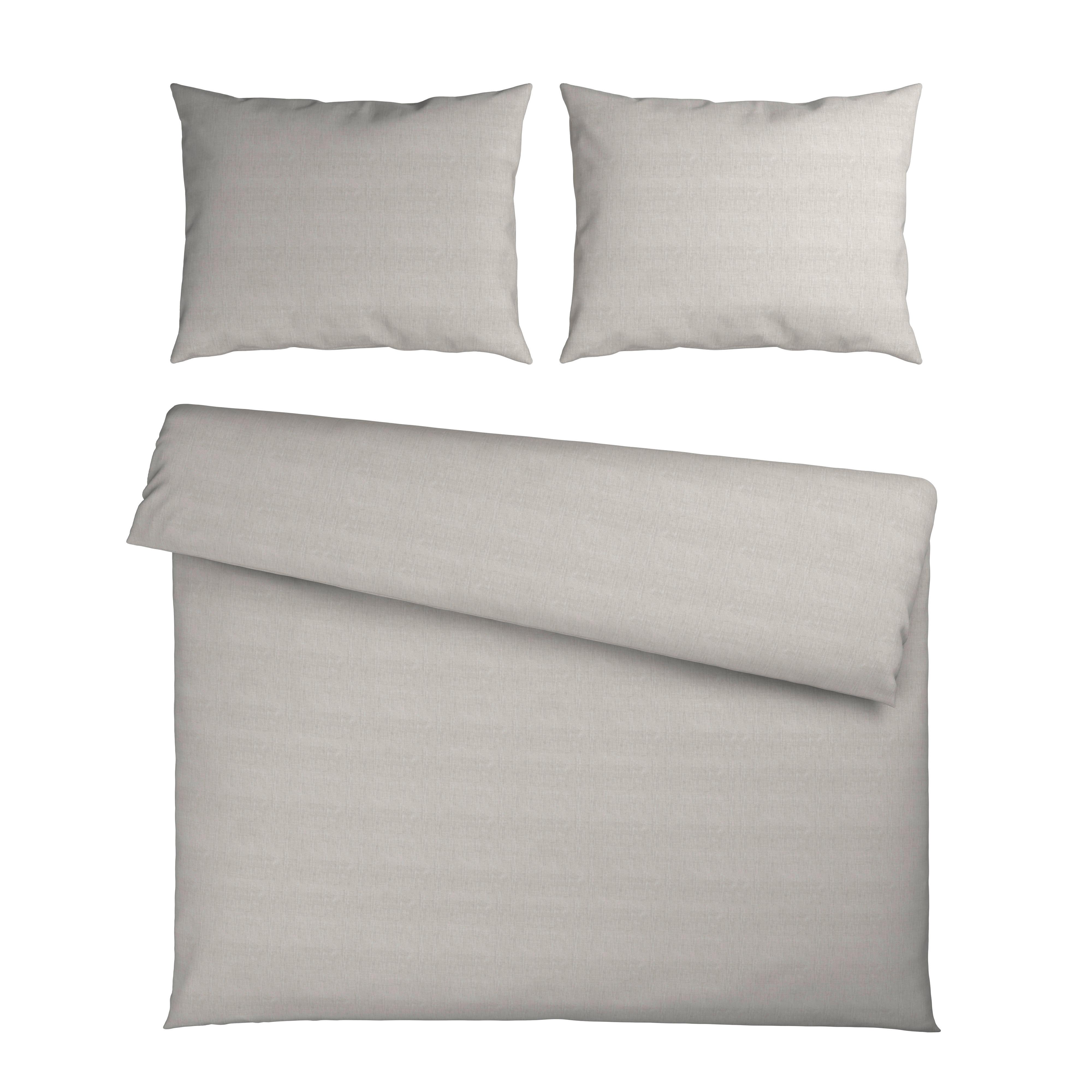 Bettwäsche Ty XXL Hellgrau ca. 200x220cm - Hellgrau (200/220cm) - Mömax