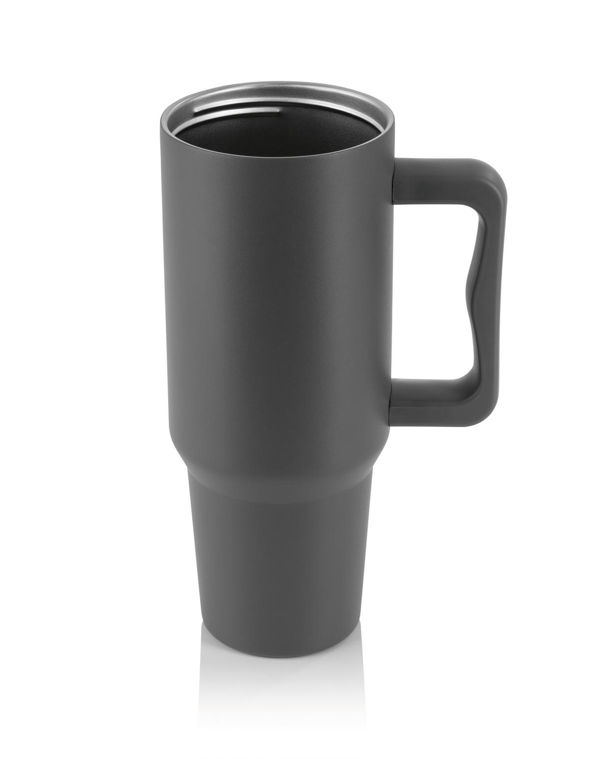 TERMOKUBEK 15042 - szary, Basics, tworzywo sztuczne/metal (1,2l) - GOURMETMAXX