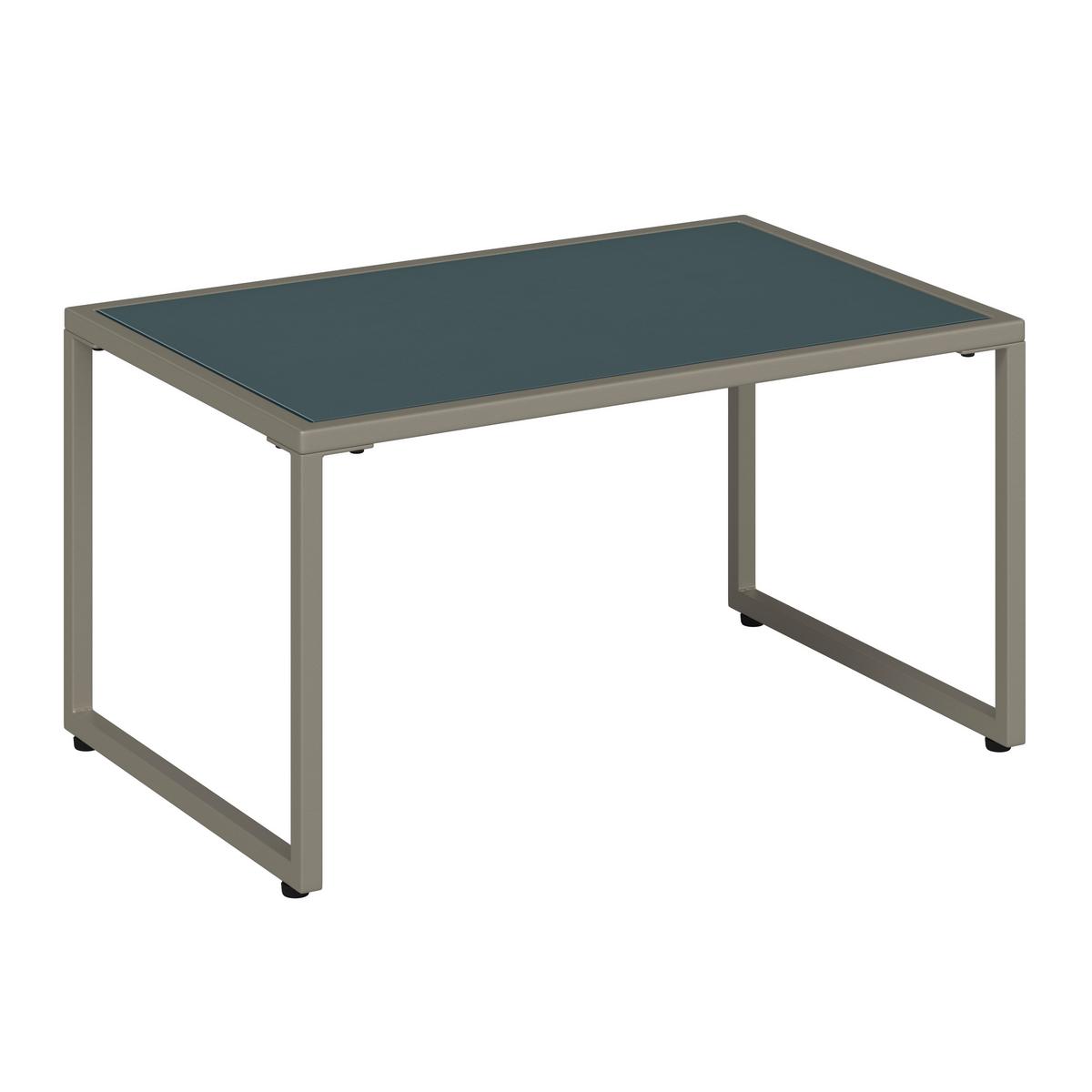 Loungegarnitur Lara Creme Metall/Outdoorstoff +Abdeckung - Creme/Grau, MODERN, Glas/Kunststoff (114cm) - Bessagi Garden