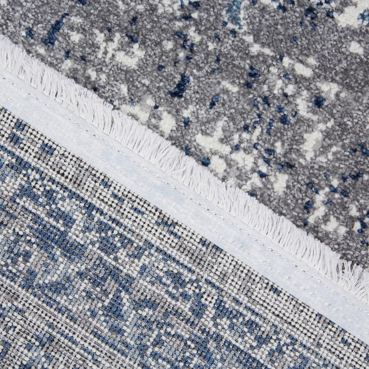 Webteppich Marcus 1 in Hellblau ca. 80x150cm - Creme/Hellblau, Textil (80/150cm) - Mömax