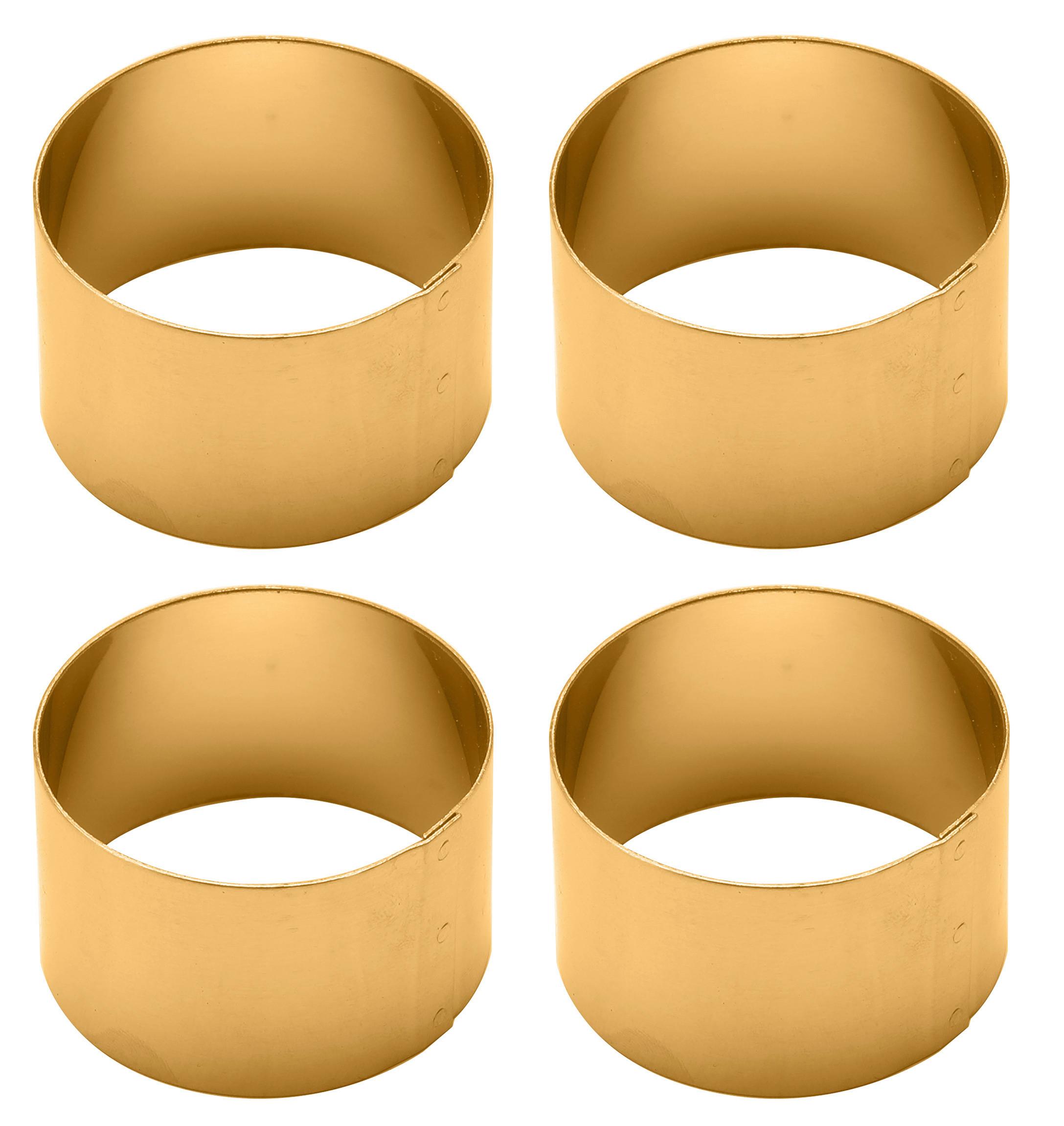 Szalvétagyűrűszett Ew-Nr-2108g - aranyszínű, Basics, fém (4/2,5cm) - Echtwerk