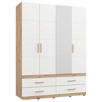 Ruhásszekrény Dillon - Artisan tölgy/fehér, Konventionell, műanyag/faalapú anyag (155/207,5/52cm)