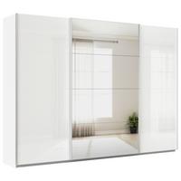 DULAP USI CULISANTE FELDKIRCH - argintiu/alb, Modern, sticlă/material pe bază de lemn (315/229/62cm)