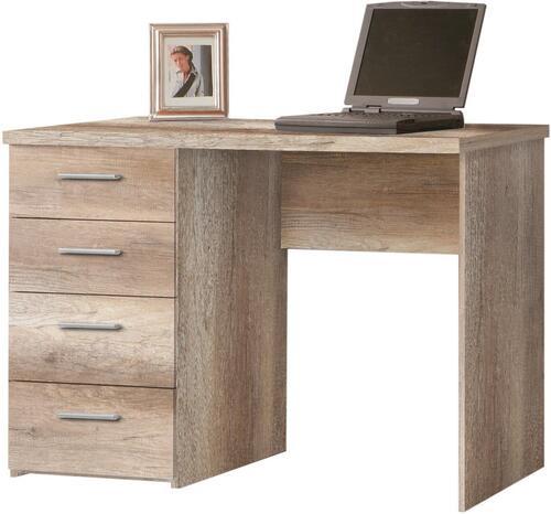 Pisalna Miza Net 106, Barva Hrasta - barve hrasta/barve aluminija, Moderno, umetna masa/les (110/76,5/60cm) - Mömax
