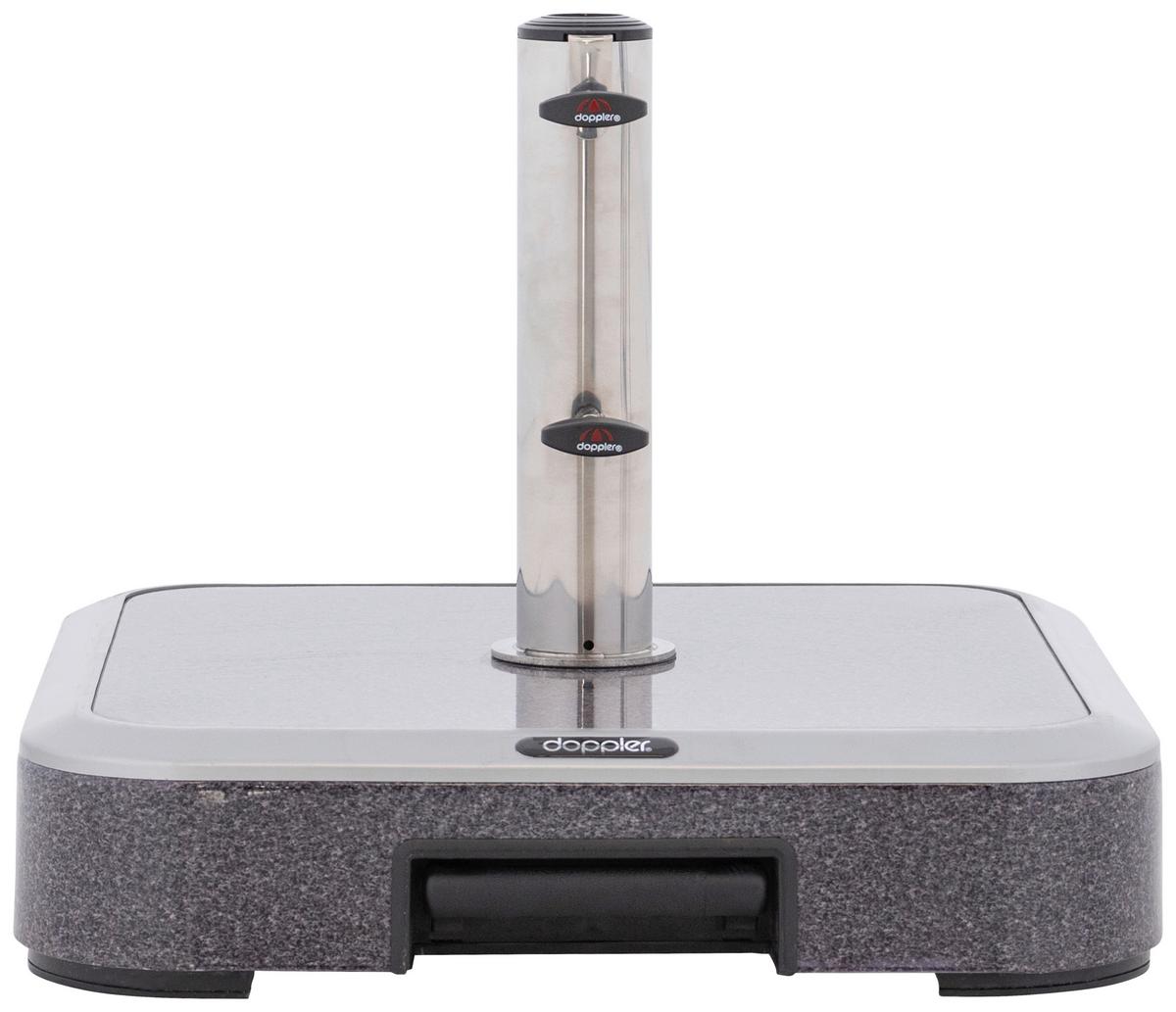 Sonnenschirmständer Expert Trolley Sockel 50kg Grau - Grau, KONVENTIONELL, Stein/Metall (56/46/56cm) - KNIRPS