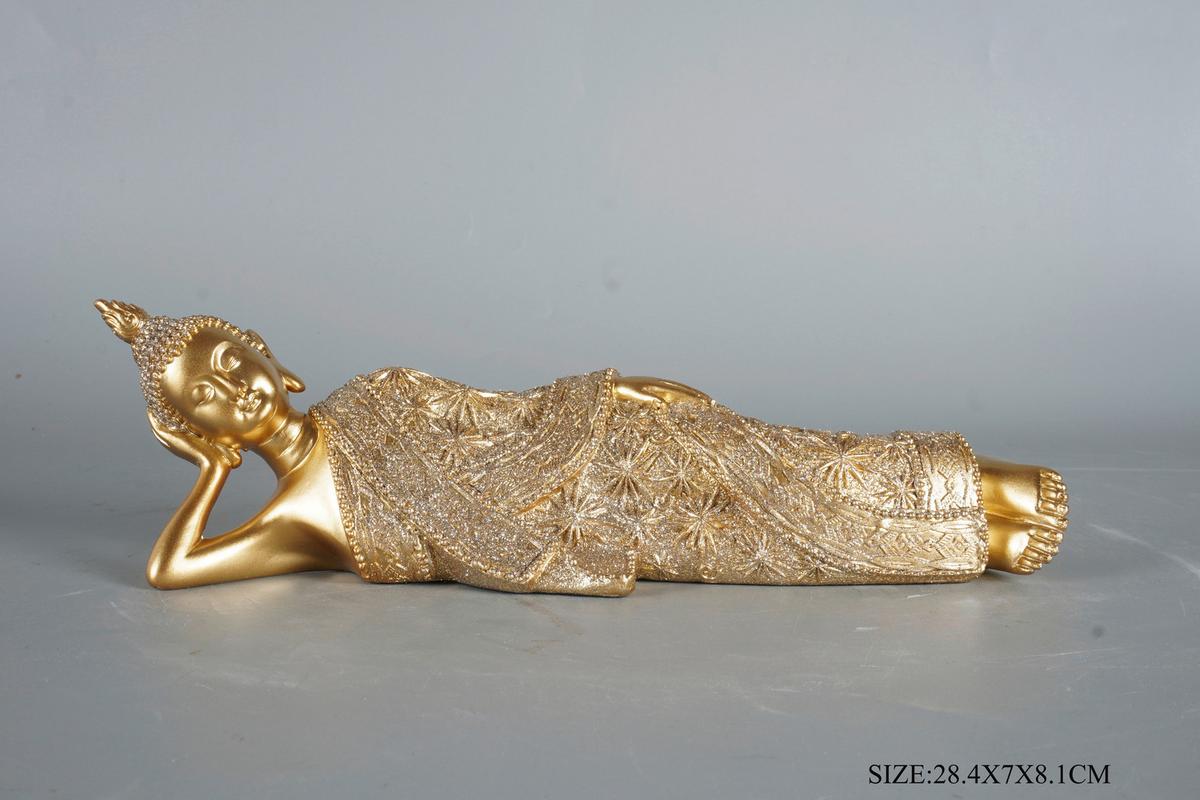 Dekor Buddha Anaya - aranyszínű, műanyag (28,4/7/8,1cm)