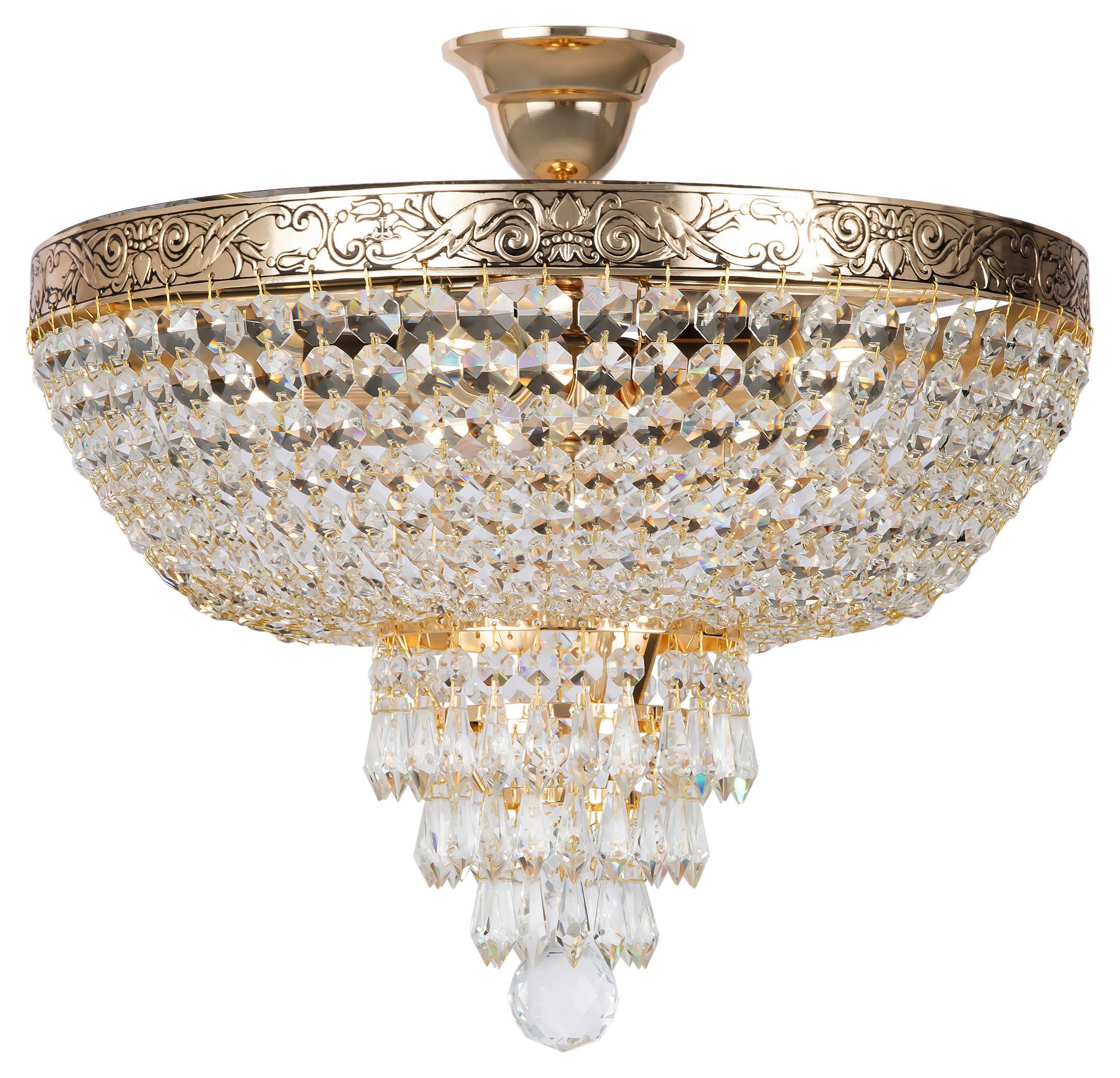 Kronleuchter Palace Goldfarben max. 60 Watt - Goldfarben, Trend, Glas/Metall (40/37/40cm) - MAYTONI