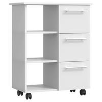 Večnamenski Voziček Esilo, Bela - bela, Design, leseni material (68/38/85cm) - MID.YOU