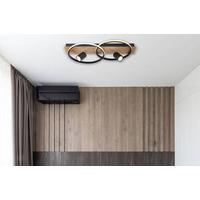 Stropna Led-svetilka Danny, S Sijalko - črna/temno rjava, Design, kovina/umetna masa (62/32/16,5cm) - Globo