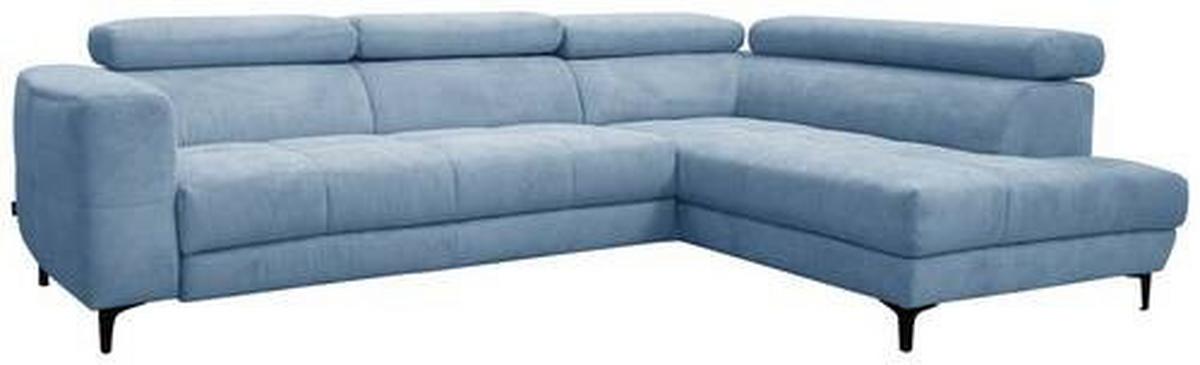 Kutna Garnitura Emma - plava/crna, Moderno, tekstil (301/47/210cm) - Modern Living