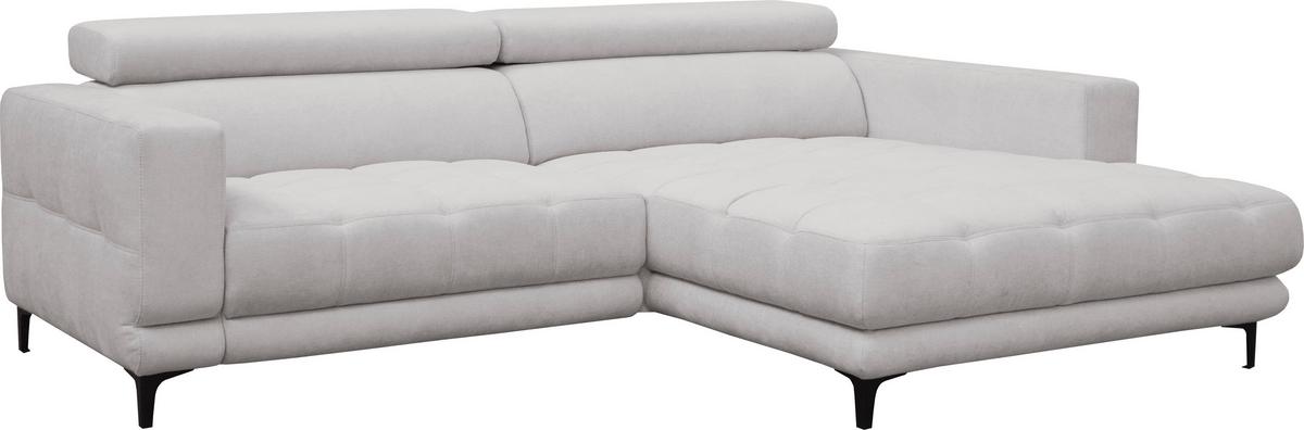 Sarokkanapé Aspen - szürkésbézs, Konventionell, faalapú anyag/textil (264/192cm)