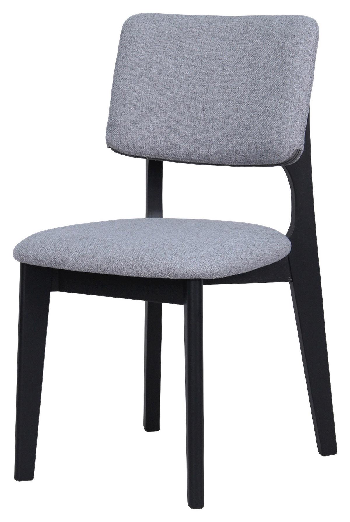 STUHL-SET ELSA - Schwarz/Grau, MODERN, Holz/Textil (48/87/54cm) - MID.YOU