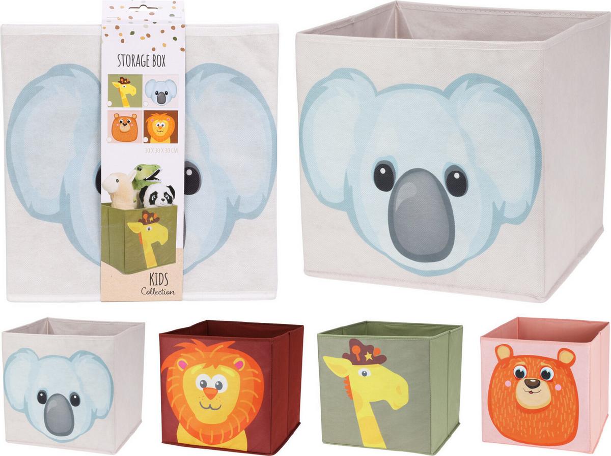 Tárolódoboz Kids Collection - bézs/pink, textil (30/30/30cm)