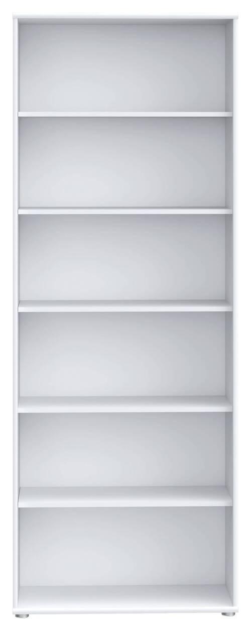 Polica Tempra 2 - bijela/boje aluminija, Konvencionalno, drvni materijal (74/198/35cm) - Based