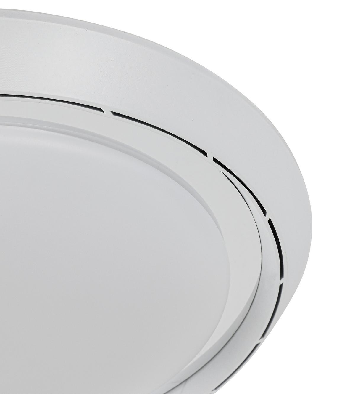 Ventilator de plafon Kurto - alb/culoare crom, Modern, plastic (42/18cm) - Mömax