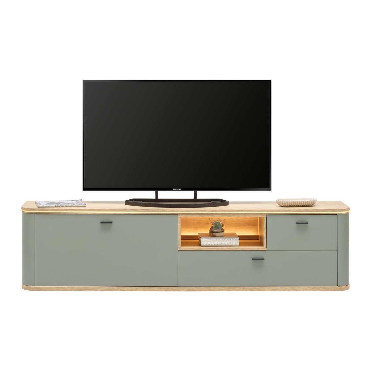 HÄNGEELEMENT LAGOS -EXKLUSIV- - Salbeigrün/Anthrazit, Modern, Holzwerkstoff/Kunststoff (210,2/51,3/37,5cm) - Premium Living