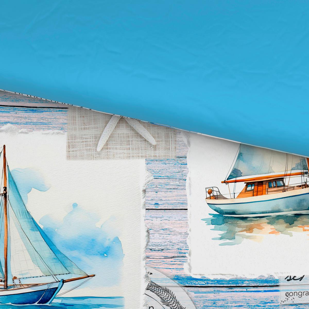 POŚCIEL DWUSTRONNA SAILOR - różnokolorowy, tkanina (155/220cm) - Esposa