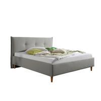 Polsterbett Nelo Grau ca. 180x200 cm - Naturfarben/Grau, MODERN, Holz/Textil (180cm) - Livetastic