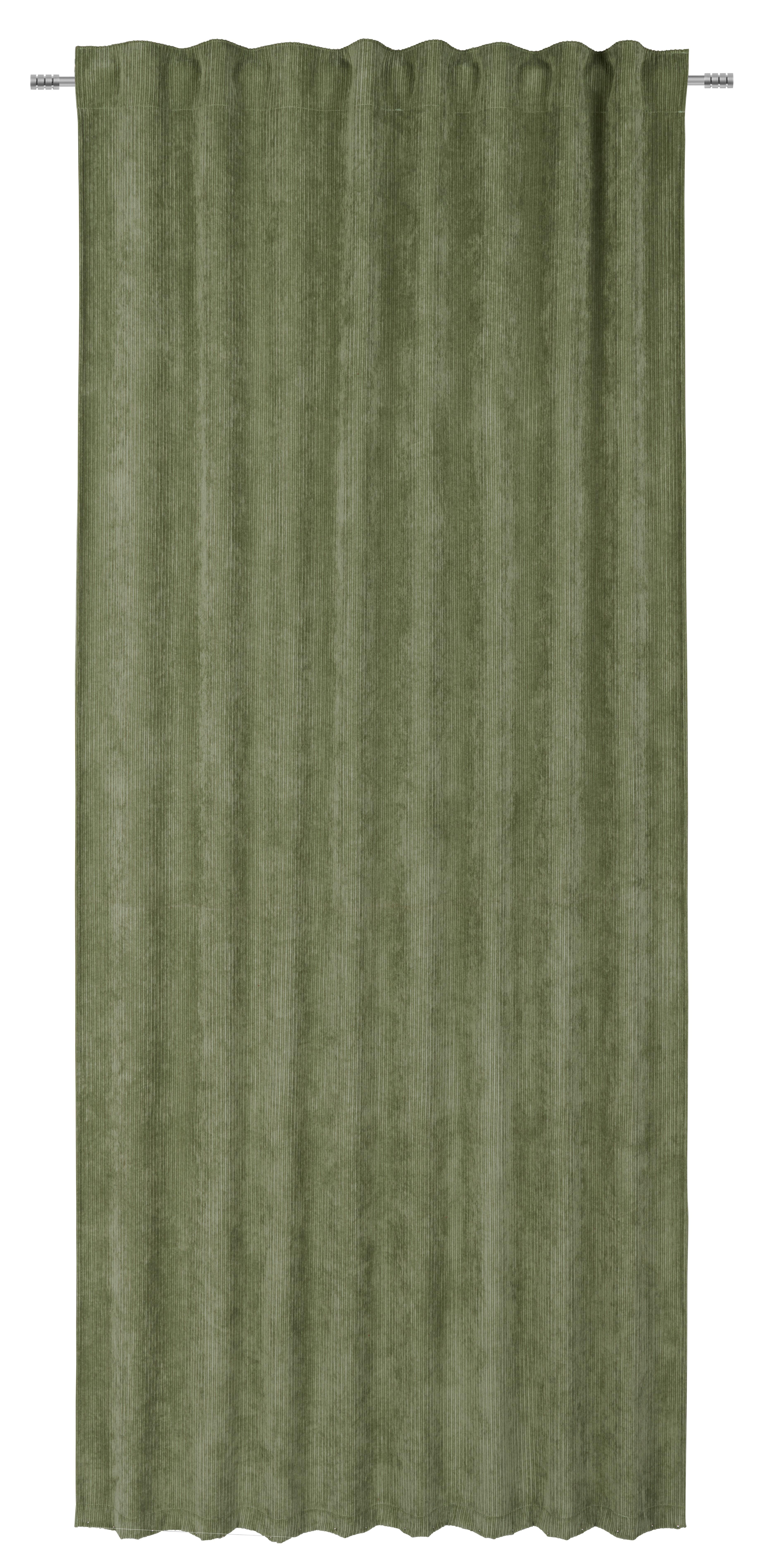 Končana Zavesa Corinna - zelena, Moderno, tekstil (135/245cm) - Premium Living